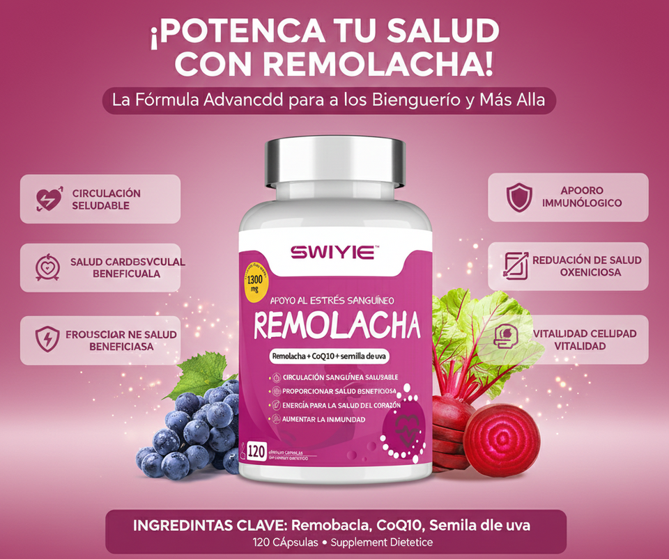 Remolacha 1200mg: El Soporte Vascular y Energético ❤️