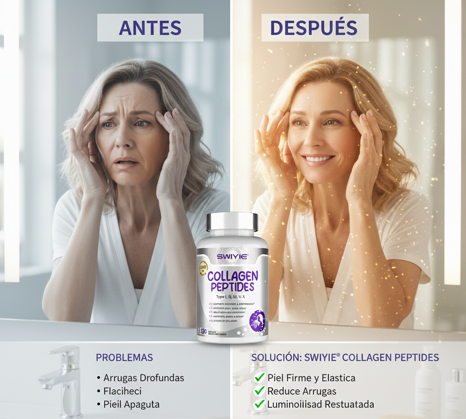 Péptidos de Colágeno 5 en 1: La Fórmula de Belleza Integral que Repara y Reconstruye 🍃