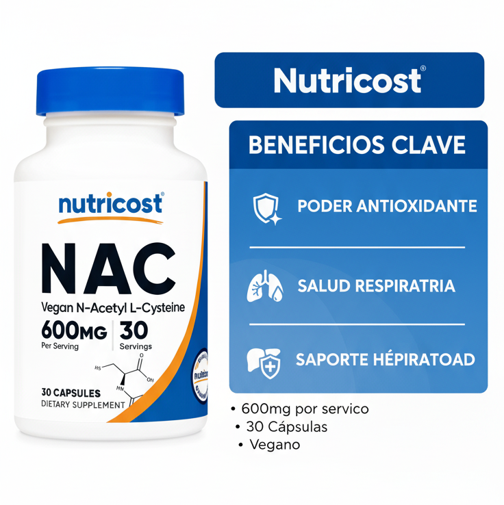 Nutricost NAC : El Precursor Esencial para la Desintoxicación y Protección Celular