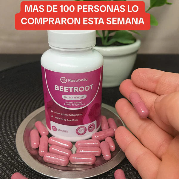 Beetroot Rosabella: suplemento importado de USA que alivia pesades de tus piernas 🦵 y fortalece tu corazón ❤️