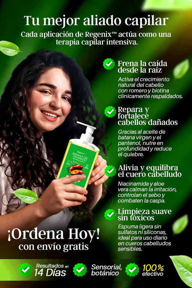 Batana Oil Shampoo — Detén la caída y revive tu cabello desde la raíz