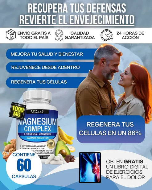 Magnesio Complex: Revierte el envejecimiento celular causado por el estrés