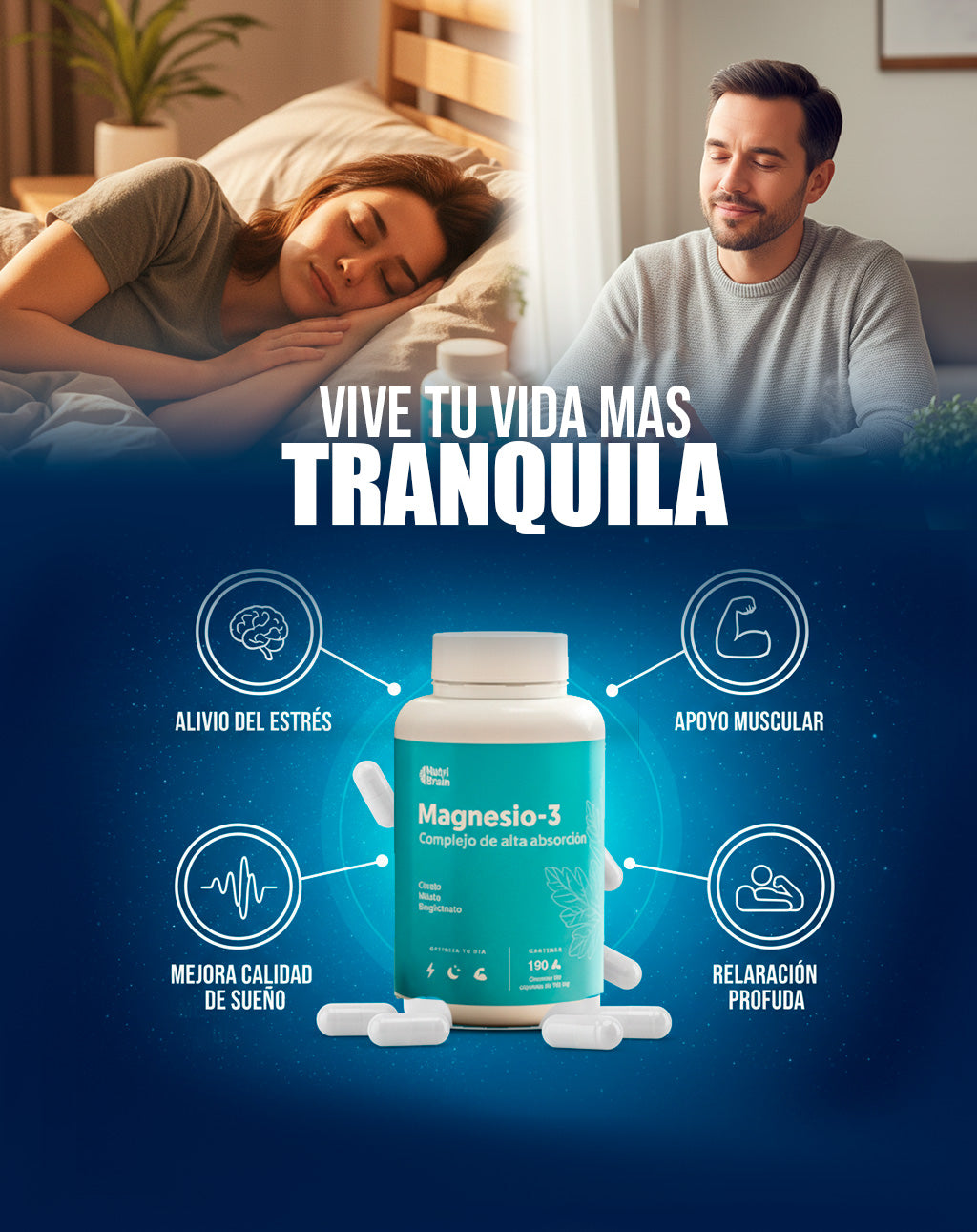 Magnesio Complex: ¡Fórmula Triple! 50% Más Sueño Profundo 🌙 y 100% Menos Fatiga Diaria. ⚡️