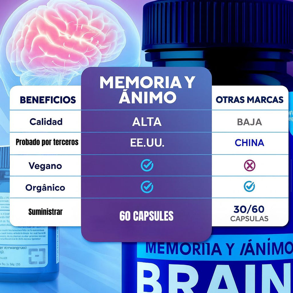 🧠✨ Activa tu mente, memoria y enfoque al máximo 💊 Con BRAIN Memory & Mood — Importado de USA