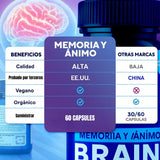 🧠✨ Activa tu mente, memoria y enfoque al máximo 💊 Con BRAIN Memory & Mood — Importado de USA