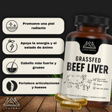 GRASFED BEEF LIVER Importado de USA: El secreto ancestral para limpiar el hígado y restaurar su salud óptima