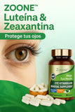 Nutre y protege tu visión todos los días 👁️✨ Con la formula de ZOONE que tiene luteína, zeaxantina y vitamina C 💊
