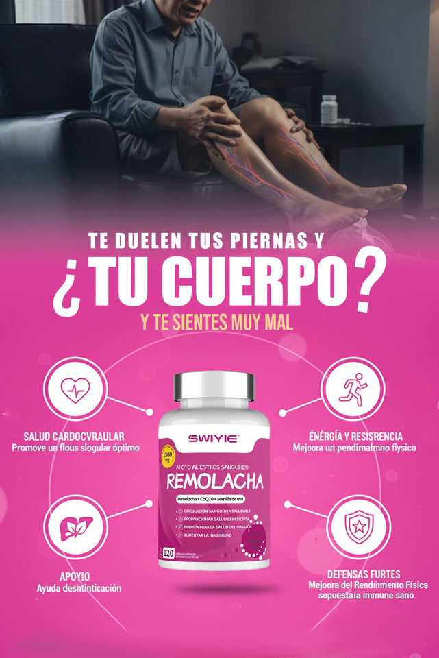 Remolacha 1200mg: El Soporte Vascular y Energético ❤️