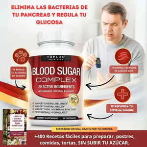 🧬Blood Sugar Complex 99 Importado de USA🗽: Ayuda a regular tu glucosa 🩸y ayuda a eliminar las bacterias del higado