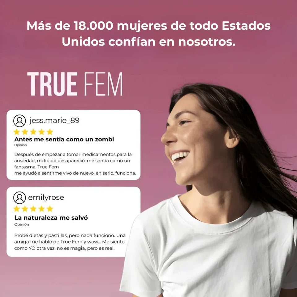 Con TRUE FEM Importado de USA 🗽: deja atrás los cambios de humor 😤 y ten energía para todo tu día