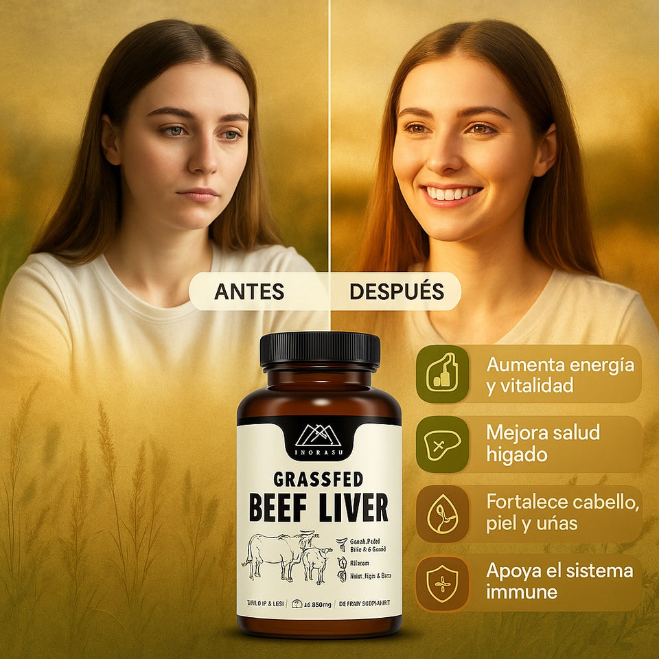 GRASFED BEEF LIVER Importado de USA: El secreto ancestral para limpiar el hígado y restaurar su salud óptima