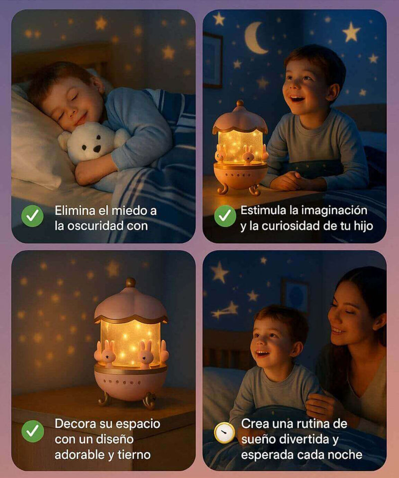 Bunny's Carrusel 🎠: transforma su cuarto en un mundo mágico y de tranquilidad😌