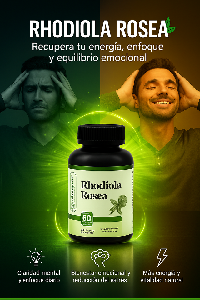 Rhodiola Rosea — Controla el Estrés, Recupera tu Energía y Enfoca tu Mente 💪