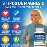 Magnesio Complex Importado de USA: dile adiós a la barriga hinchada, 😩cansancio, 🤯 dolores de cabeza y senos caídos con solo 2 cápsulas al día ☀️