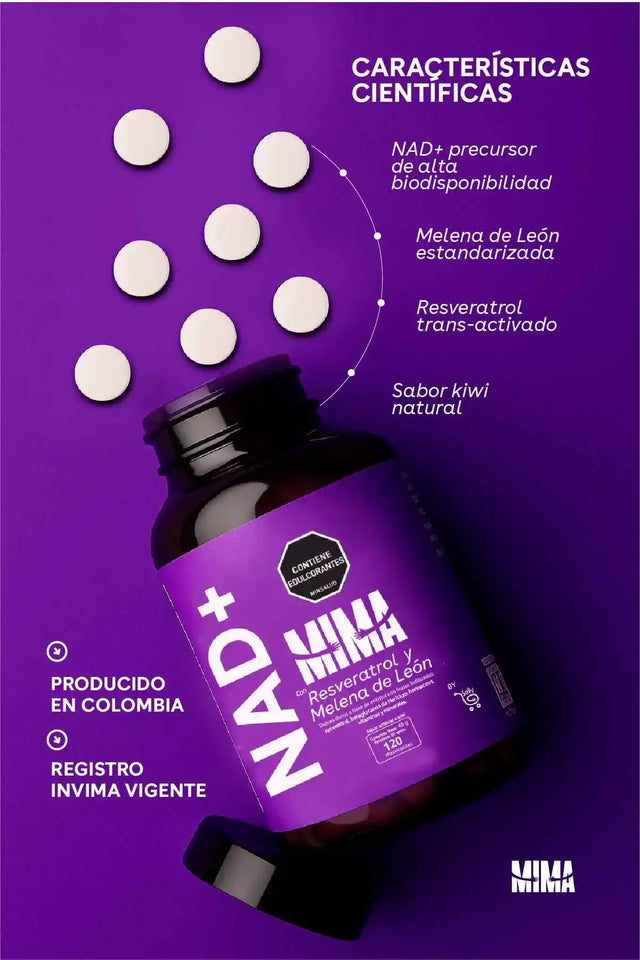 NAD+ y Melena de León de MIMA IMPORTADO DE USA: 🧬🧠 Olvídate del cansancio, la mala memoria y sentirte mayor