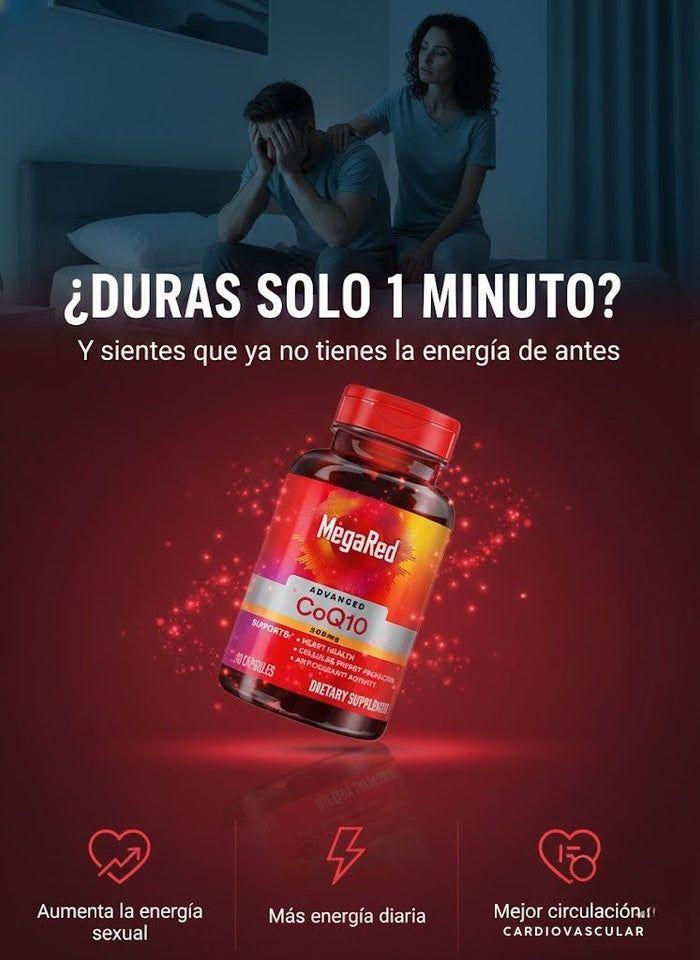 MegaRed Advanced CoQ10 – Energía y Vitalidad Sexual ❤️⚡