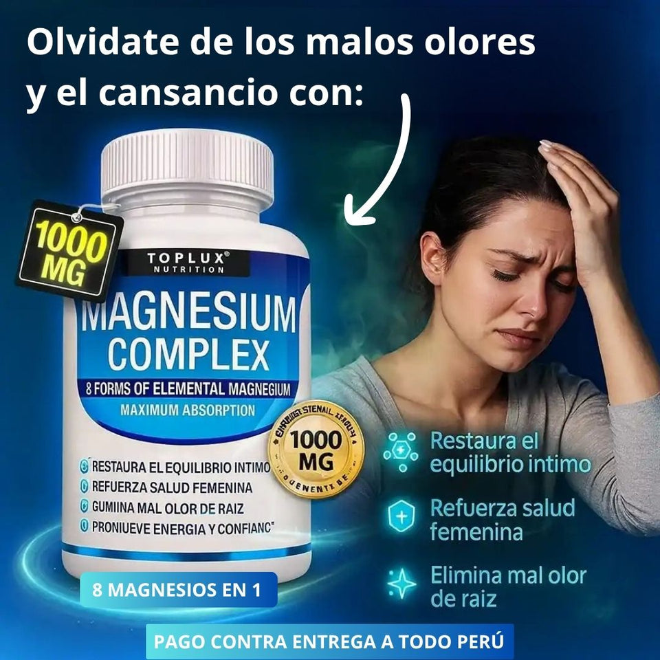 Magnesio Complex Importado de USA🗽: dile adiós a la barriga hinchada, 😩cansancio, 🤯 dolores de cabeza y senos caídos con solo 2 cápsulas al día ☀️