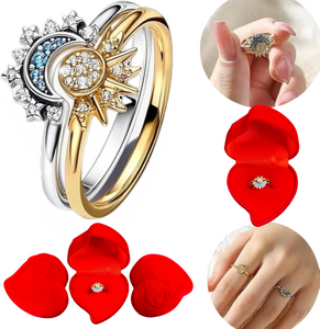 "Anillo Sol y Luna: Un Amor Infinito"