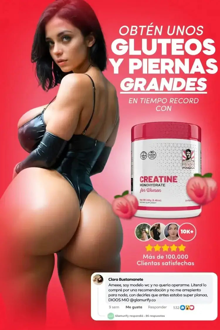 ✨ GlutePro® Creatina Monohidratada para Mujeres que desean un cuerpo de ensueño ✨