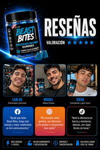 BEAST BITES™ CREATINE INFUSED GUMMIES  MÁS FUERZA Y MEJOR RENDIMIENTO 💪🔥