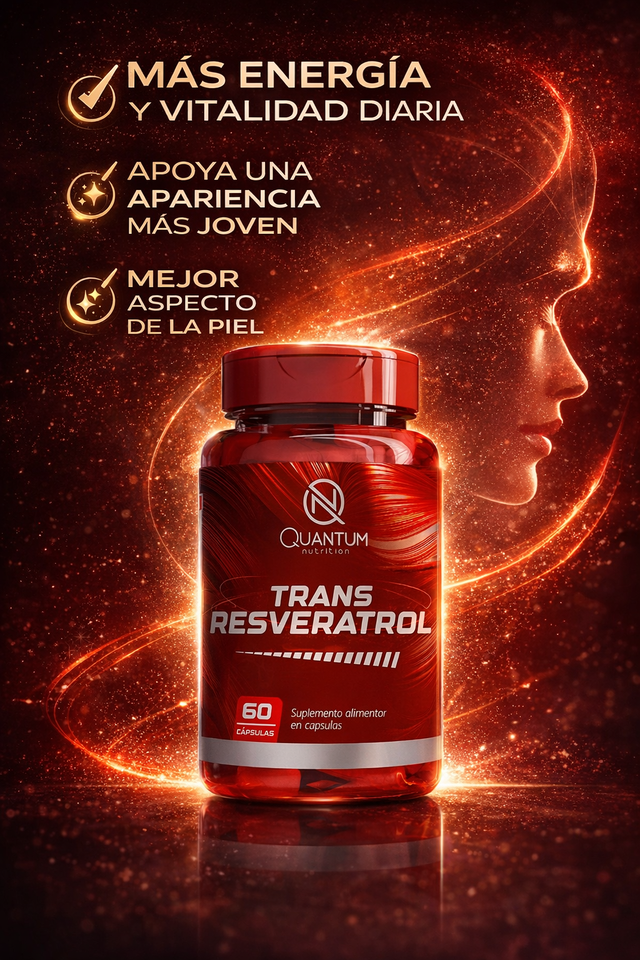 Trans Resveratrol Quantum – Antioxidante Avanzado para Energía y Rejuvenecimiento