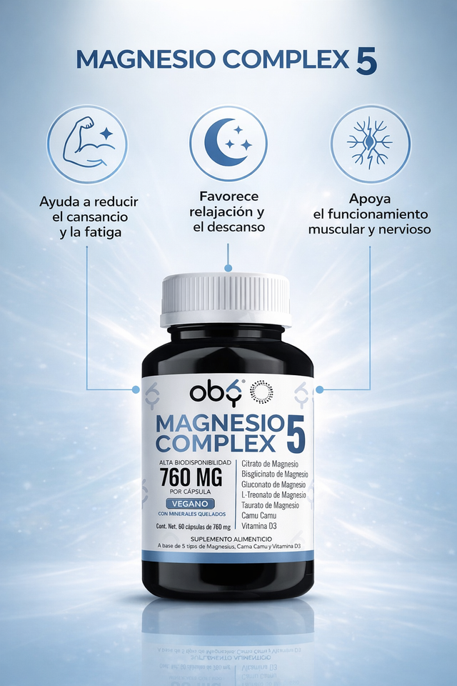 Magnesio Complex 5 👉 Relaja tu cuerpo, mejora tu descanso y recupera tu energía todos los días ⚡😴