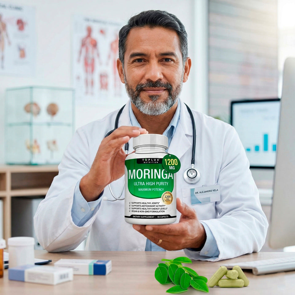 Moringa 1200mg Toplux: Energía + Anti-Inflamatorio Natural 🌿🙌 (90 Cáps)