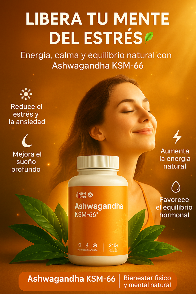 🧘‍♀️ Ashwagandha KSM-66 Importada de España: Bienestar Mental y Energía Constante