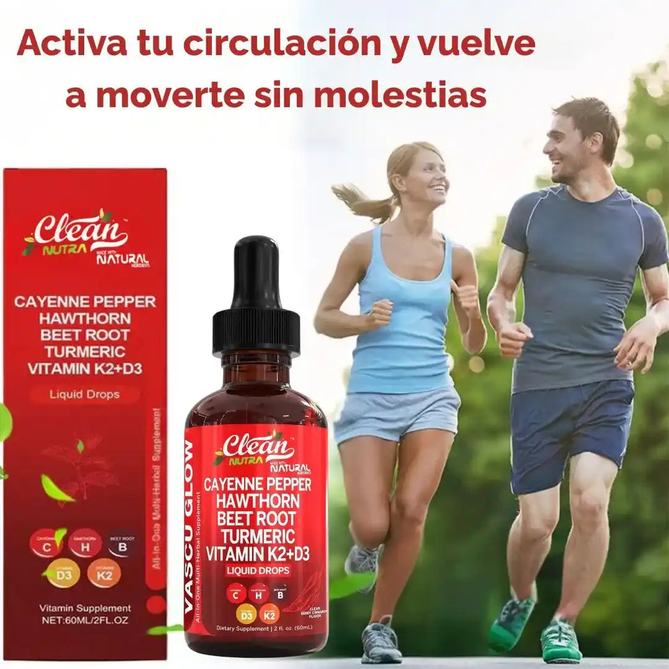 Vascu Glow Importado de USA🗽: Activa tu circulación y siente tus piernas más ligeras desde la primera gota