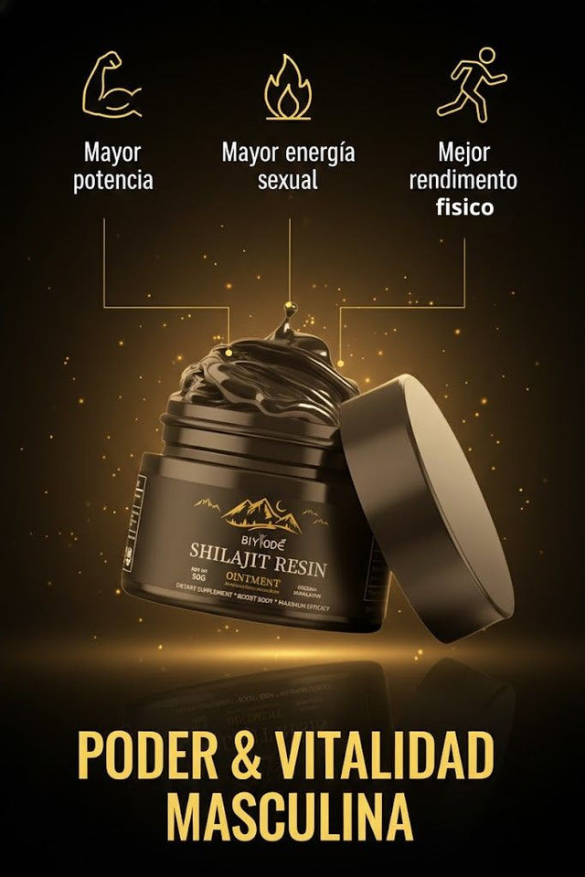 Shilajit Resin 👉 Recupera tu energía, fuerza y vitalidad masculina de forma natural 💪⚡