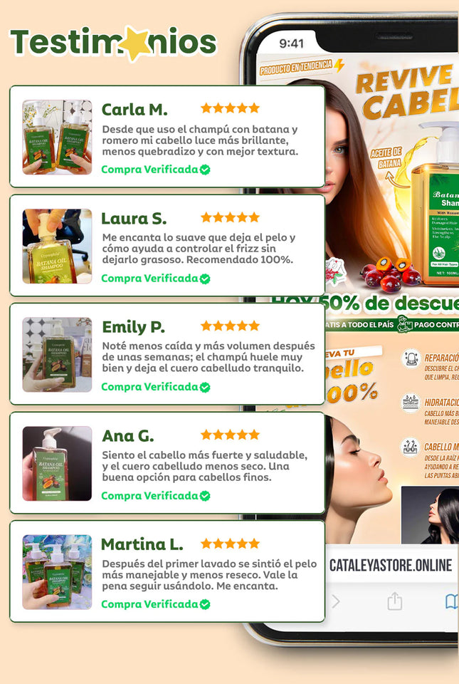 Batana Oil Shampoo — Detén la caída y revive tu cabello desde la raíz