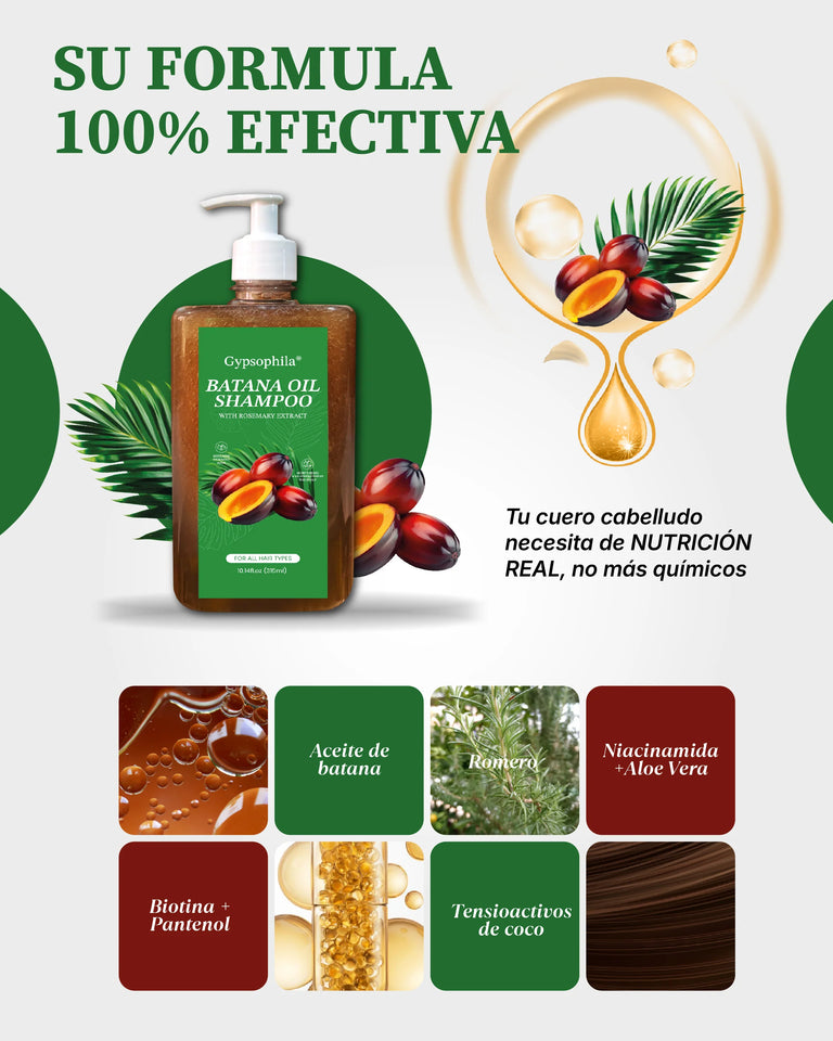 Batana Oil Shampoo — Detén la caída y revive tu cabello desde la raíz