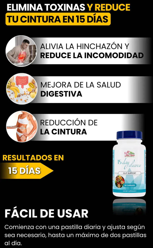 15 Day Cleanse – Fórmula Americana para Desintoxicar en 15 Días
