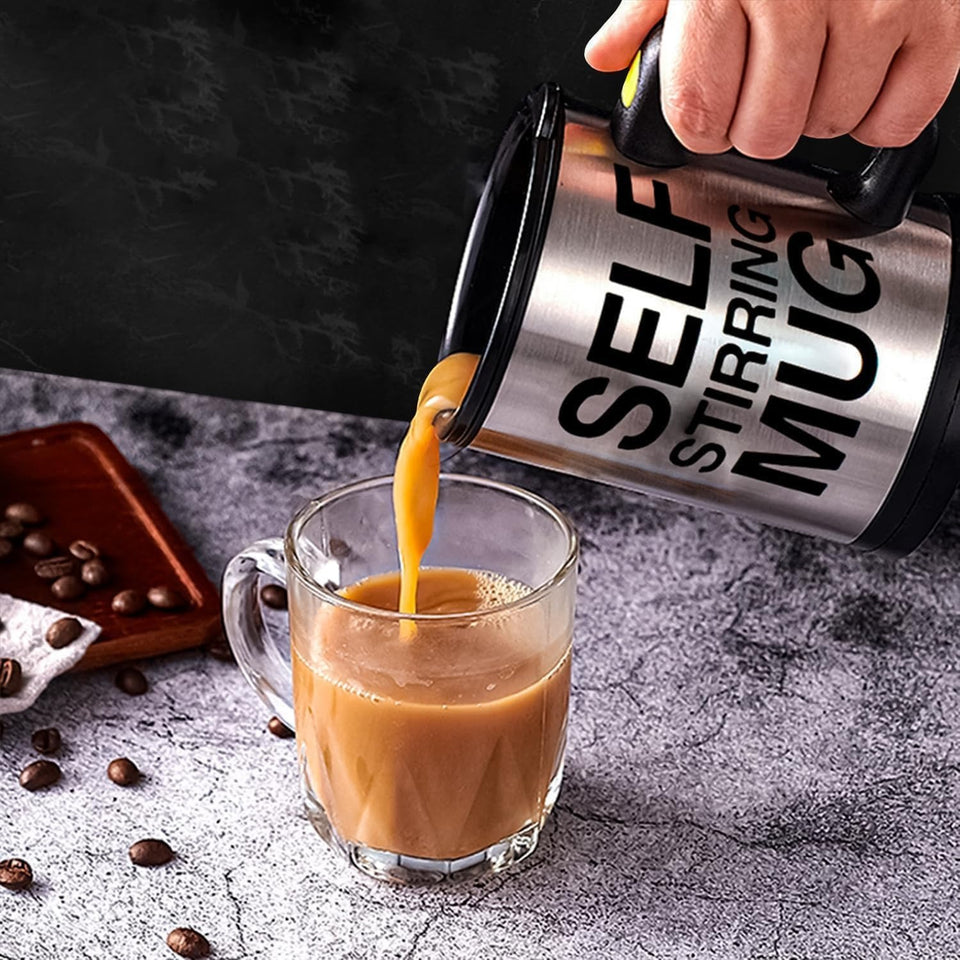 Taza Automezcladora: Café, té o chocolate listos en un clic