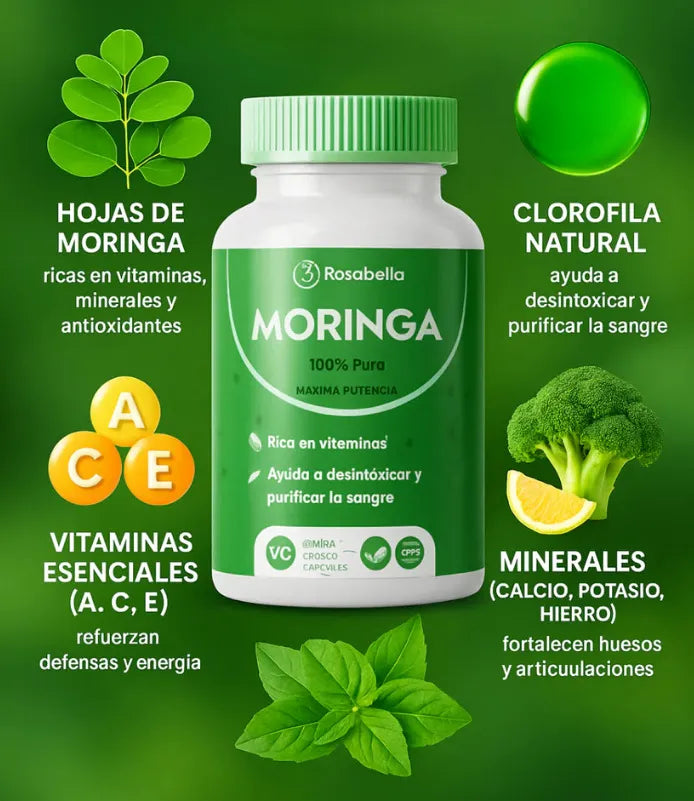 ✨Con Moringa Vitality Plus USA🗽100% Pura recuperas tu energía⚡, fortaleces tus defensas🛡️ y ayudas a tu metabolismo a funcionar mejor.