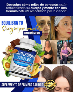 Magnesio Complex Importado de USA: dile adiós a la barriga hinchada, 😩cansancio, 🤯 dolores de cabeza y senos caídos con solo 2 cápsulas al día ☀️
