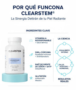 CLEARSTEM: Desintoxica Hoormonas, Calma el Estrés y Logra una Piel Clara desde el Interior