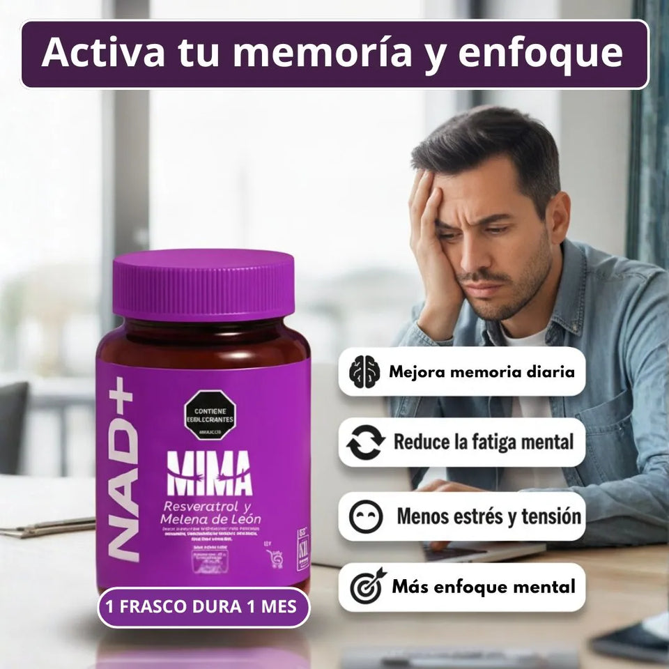 NAD+ y Melena de León de MIMA IMPORTADO DE USA: 🧬🧠 Olvídate del cansancio, la mala memoria y sentirte mayor
