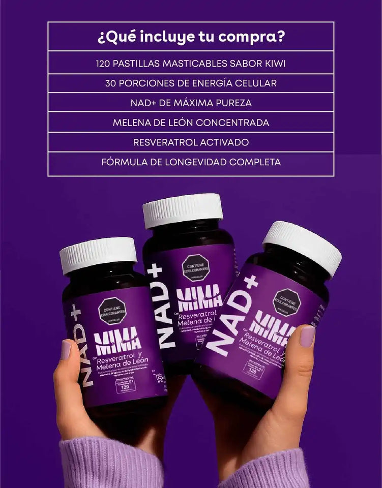 NAD+ y Melena de León de MIMA IMPORTADO DE USA: 🧬🧠 Olvídate del cansancio, la mala memoria y sentirte mayor