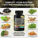 🔥 Vitalidad Extrema 8-en-1: Shilajit + Ashwagandha Premium