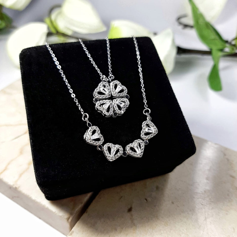 "Collar Trébol de 4 Hojas para la Buena Fortuna"