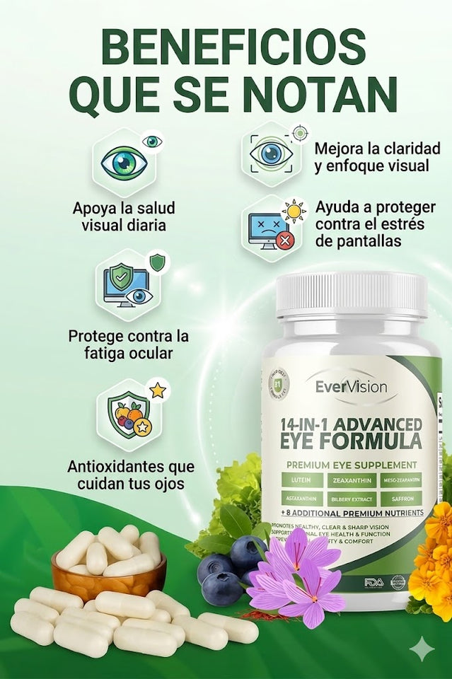 👁️ EverVision – Fórmula Avanzada 14-en-1 para Cuidar tu Visión